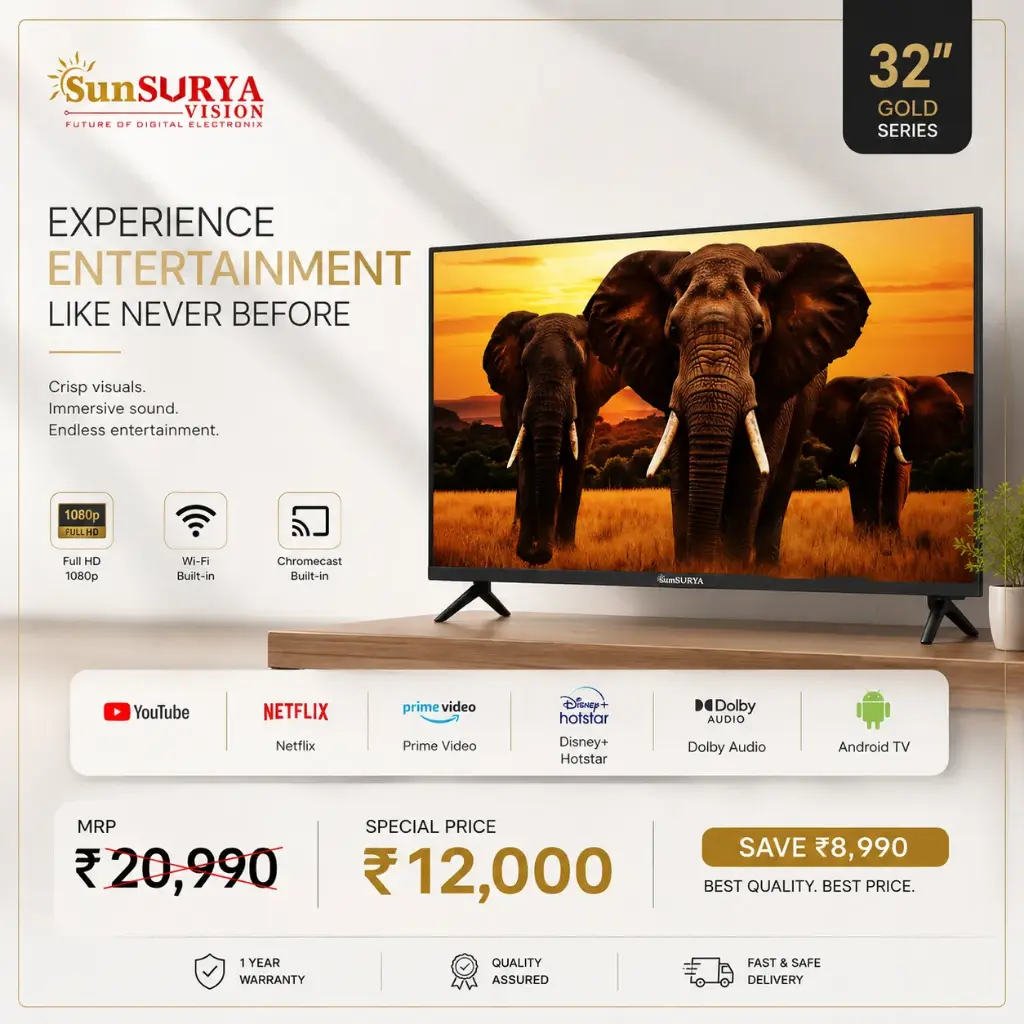 SunSURIYA 32 Inch LED TV