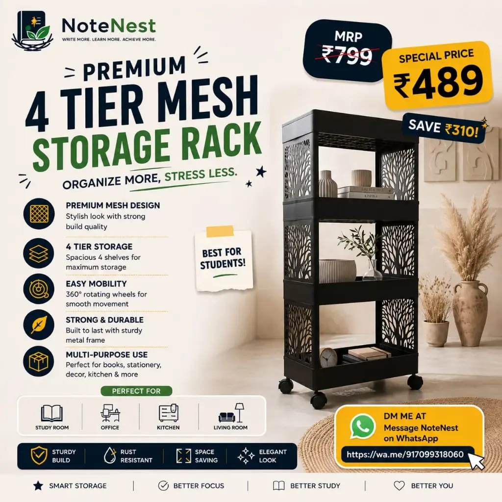 PREMIUM 4 TIER MESH STORAGE RACK