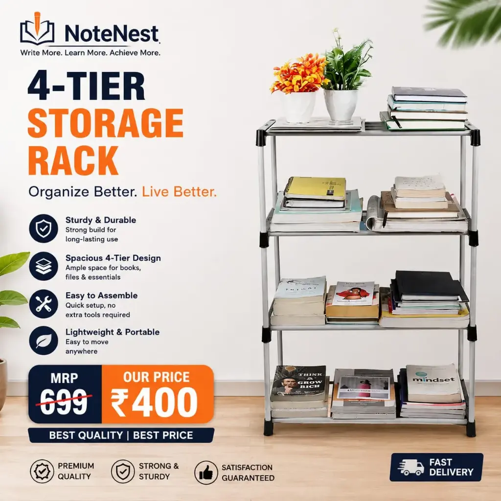 4 TIER STORAGE RACK